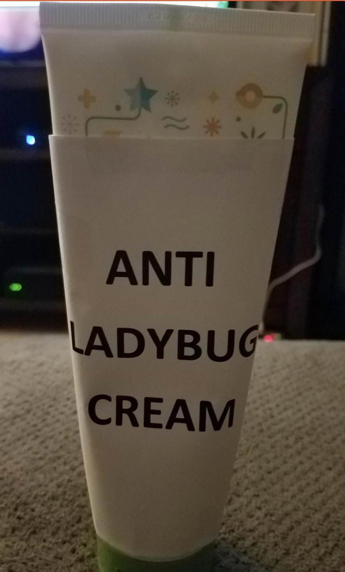 Kid hated lady bugs and lotion. A solution was found