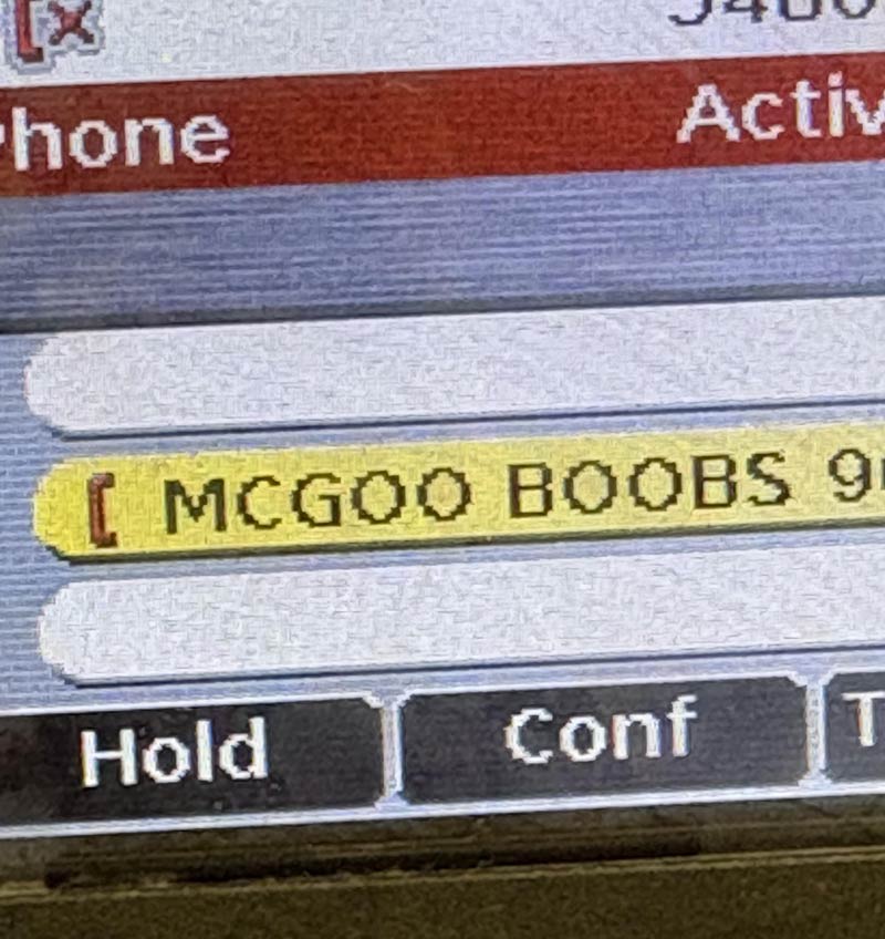 Answered a call at work and half way through looked down at the ID