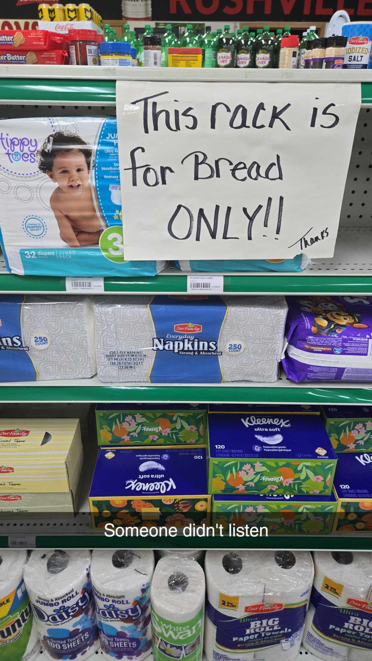 Someone didn't listen