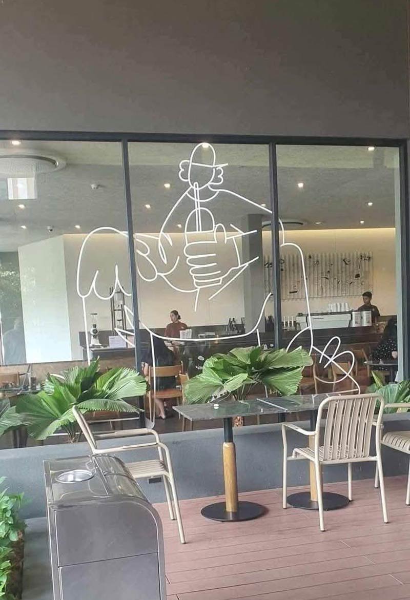 Art at a coffee shop