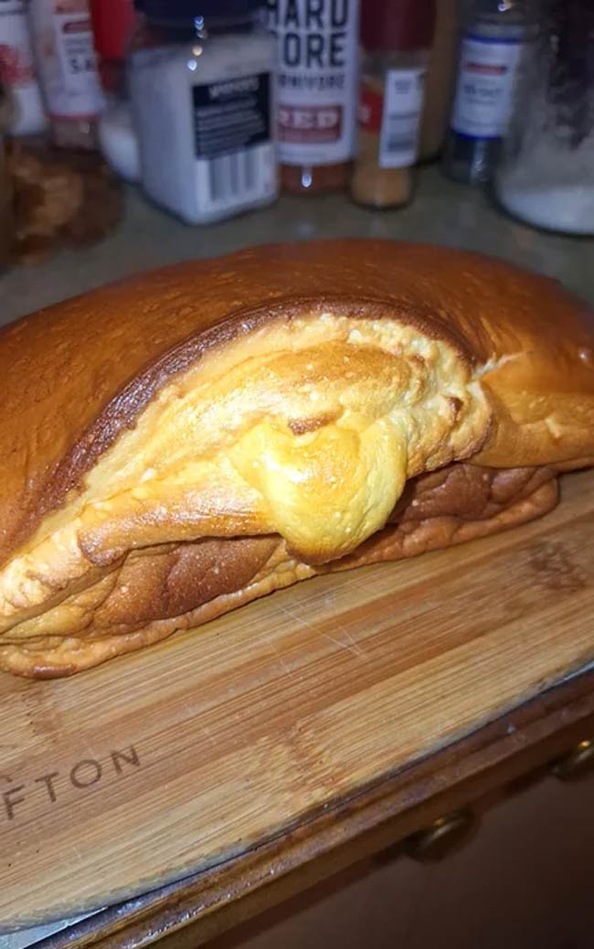 Loaf didn't quite turn out, AND it mocked me