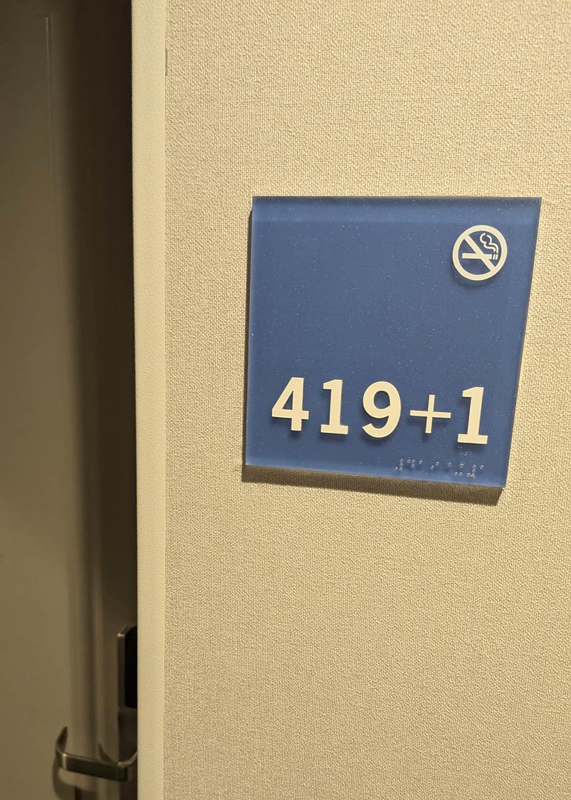 This hotel has a room numbered 419+1 instead of 420