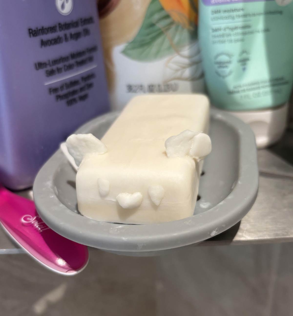 What takes my kid so long in the shower? Ah, sculpting class shower combo apparently