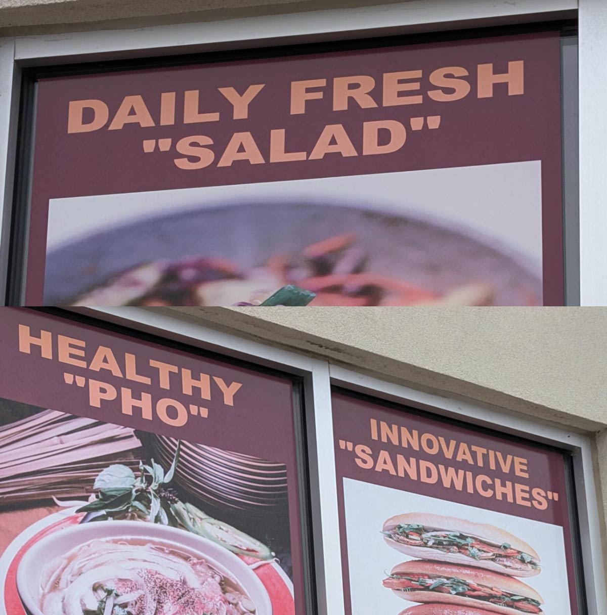 This restaurant's interesting use of quotations