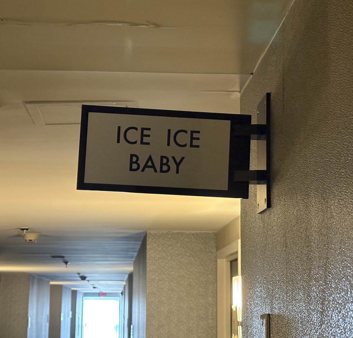 In the hallway of the hotel I’m currently staying in