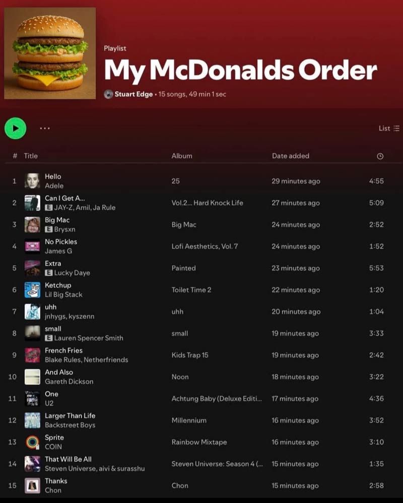 The McPerfect McDonald's Order