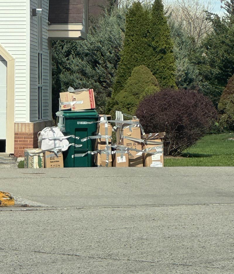 One of my apartment neighbors thinks this is completely fine to do for garbage pickup