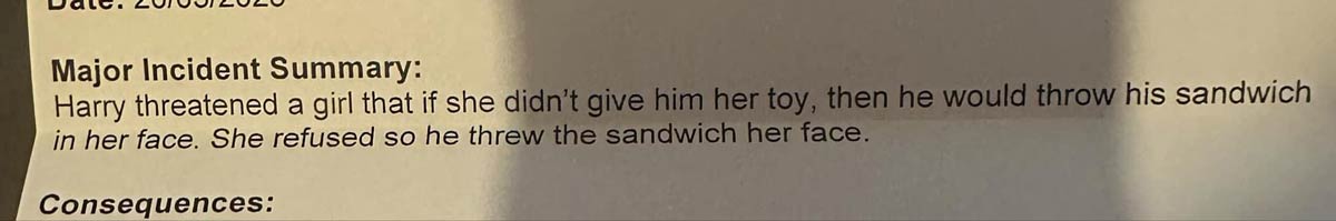 Well, he did warn her