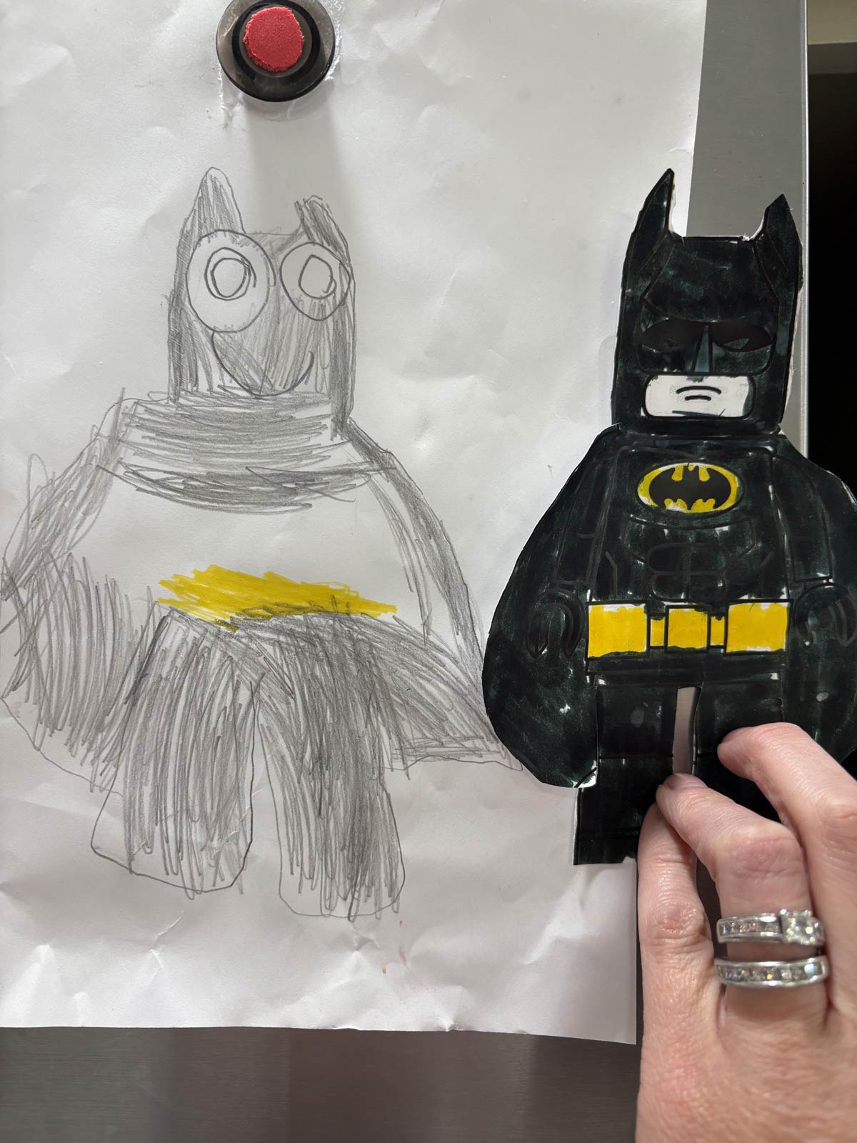 My son’s Batman always cracks me up. Just an innocent, happy lil Batman who just wants to help you and be your friend!
