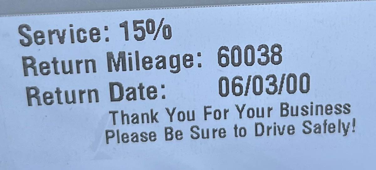 Got an oil change last month. Just noticed that I don’t need another one until the year 2100