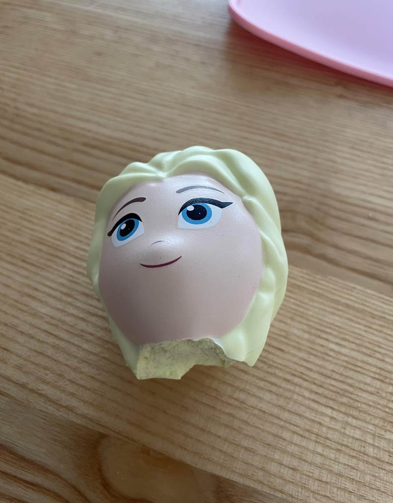 I gave a new Elsa squishy to my daughter 10 minutes ago