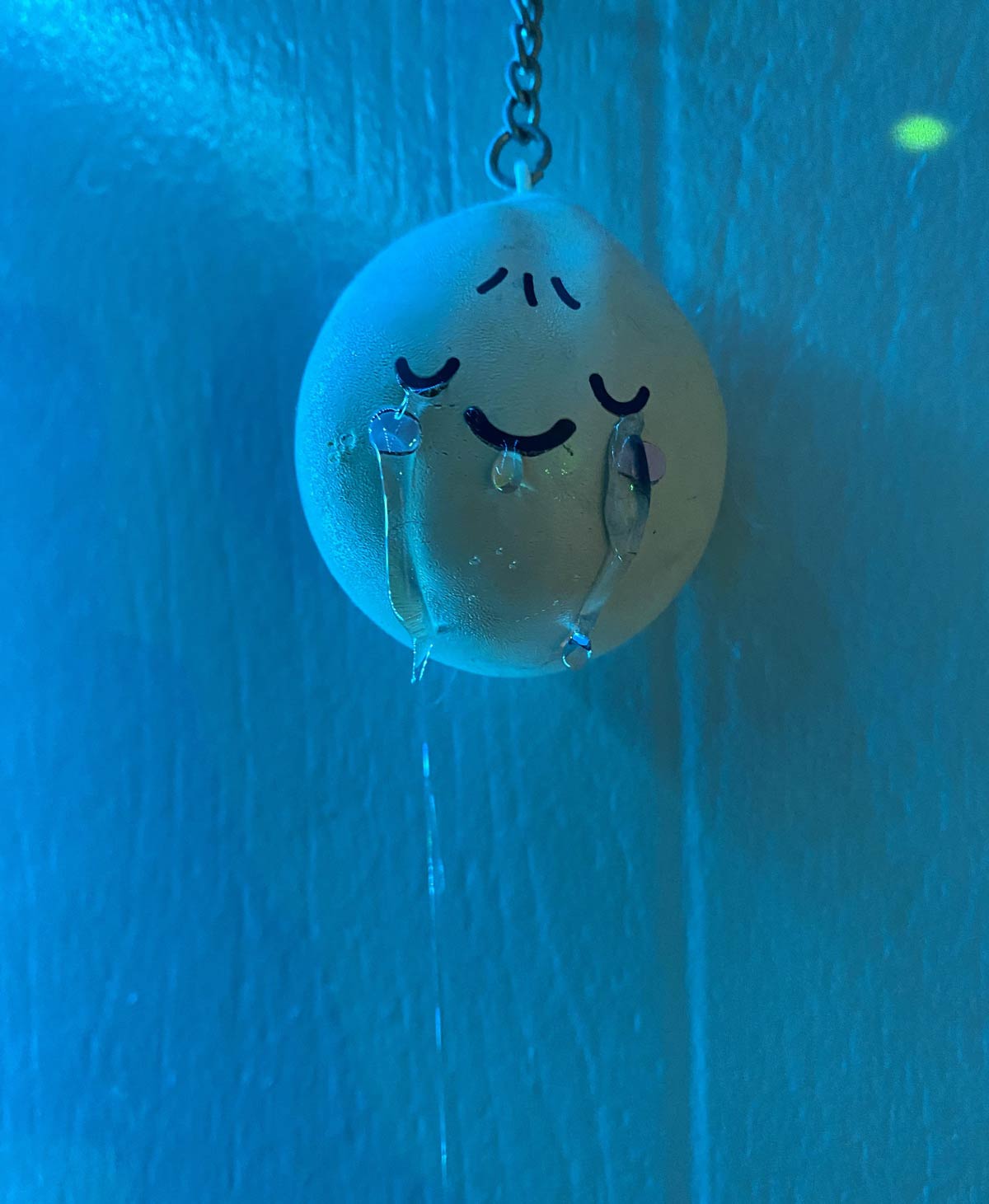 Stress ball I had started leaking from its eyes