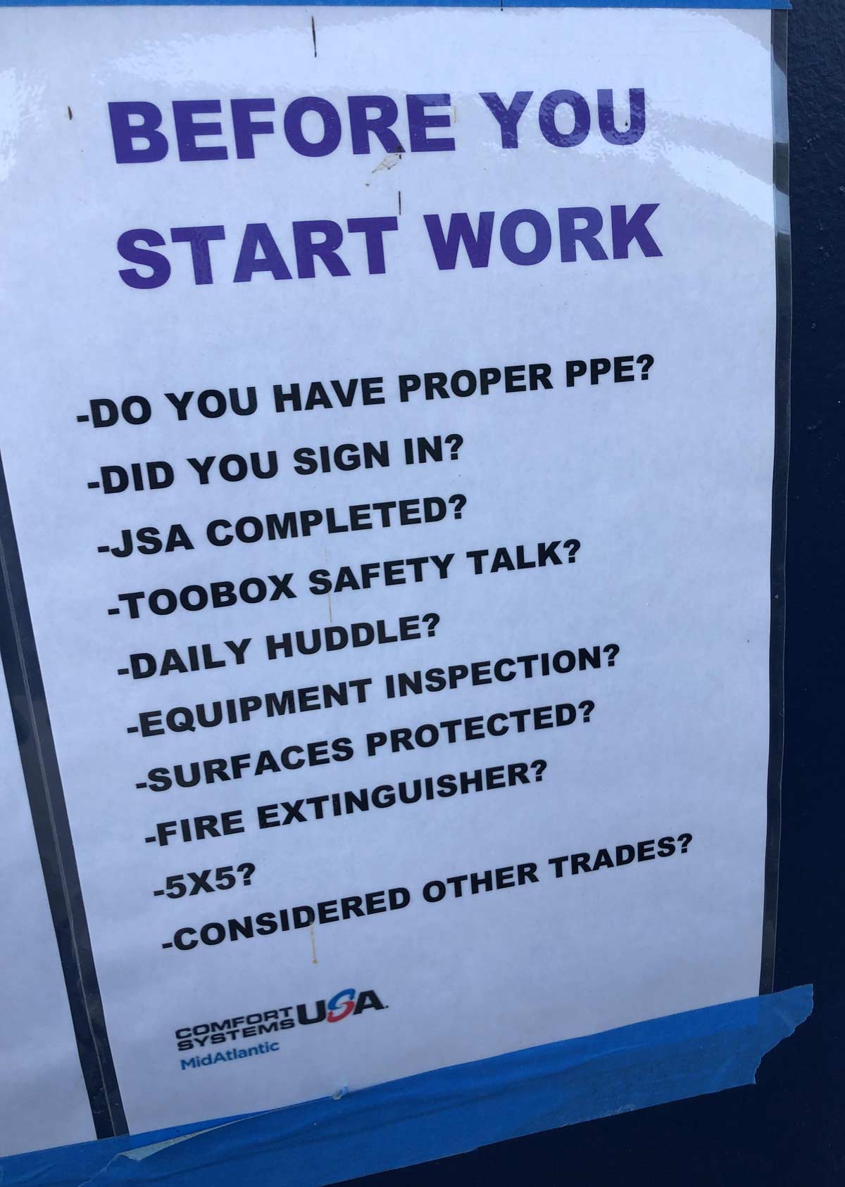 Contractors at my school asking the real questions before I start my day