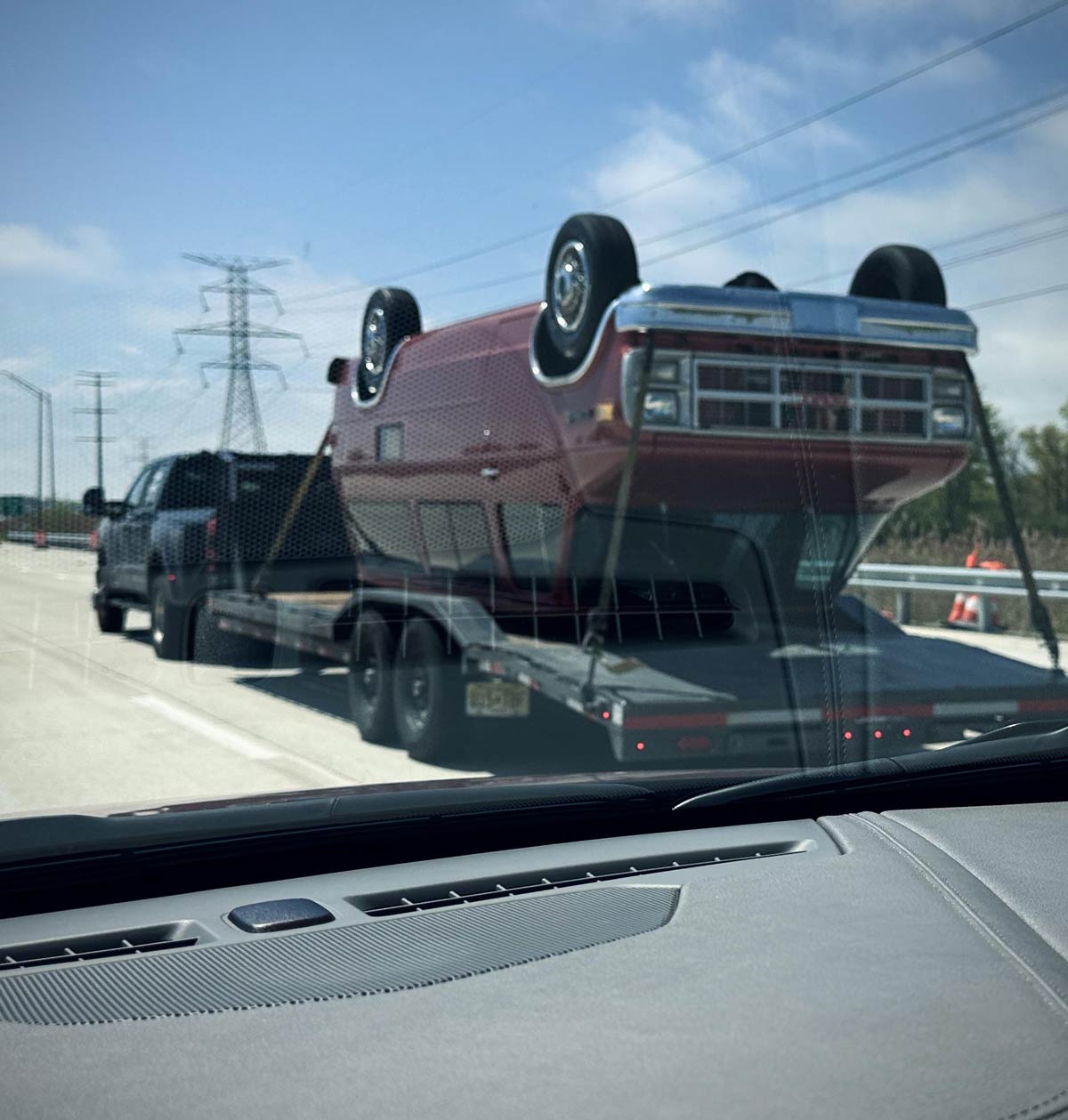 Never seen a car being transported like this before