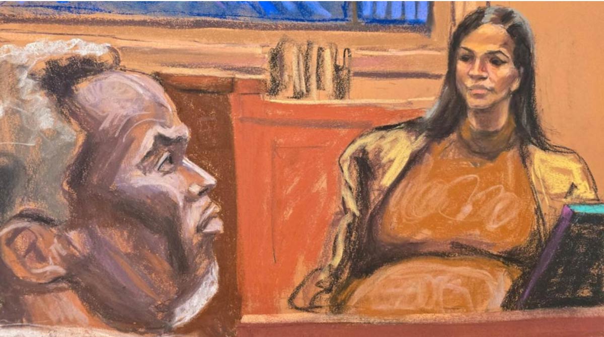 This diddy and Cassie court sketch though
