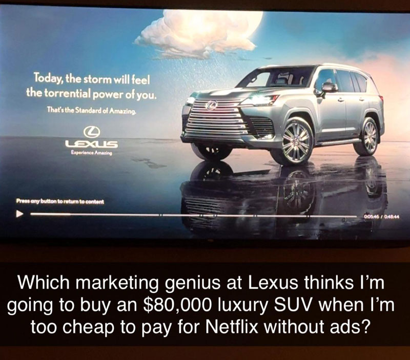 Go back to marketing school, Lexus