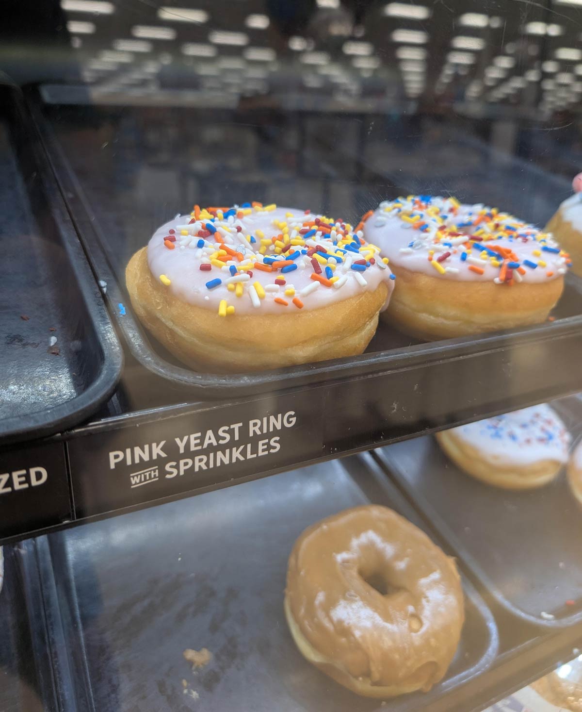 I told the boys I was up late eating pink yeast rings, and they didn't believe me!