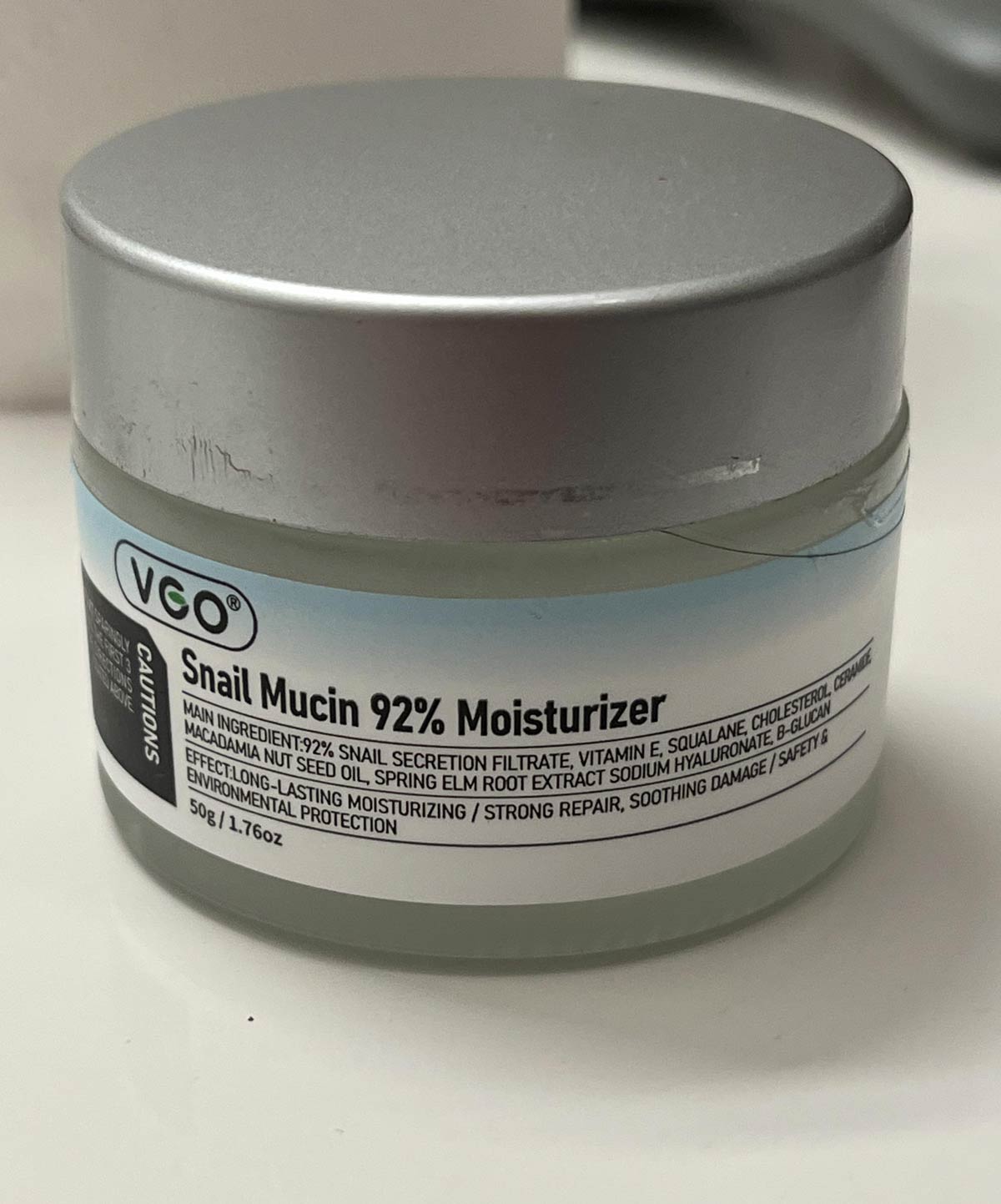 My wife’s moisturizer is 92% snail trail slime
