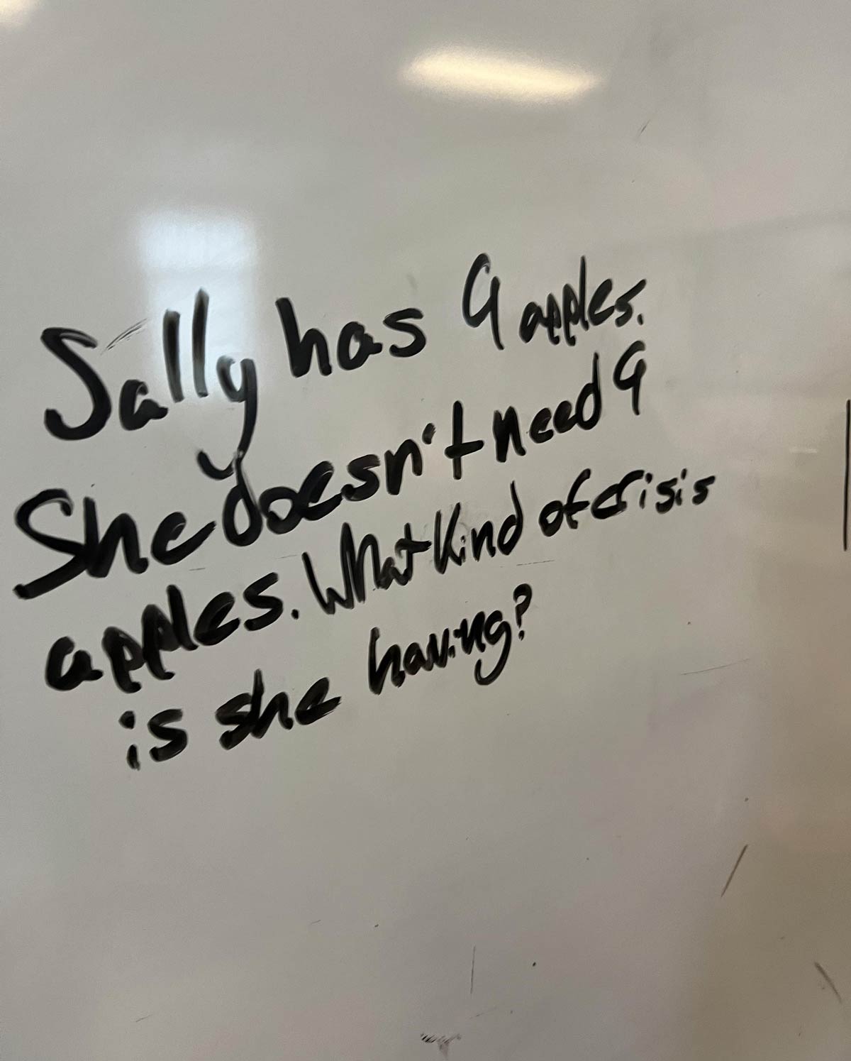 Elementary teacher here, last couple days of school and a few of my kids asked if they could make an “easy end of grade test” on the board