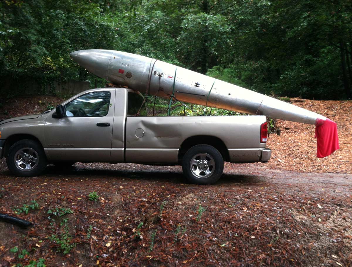 My dad is weird, he bought a Vietnam era jet fuselage off of craigslist. This was what awaited me when I came home