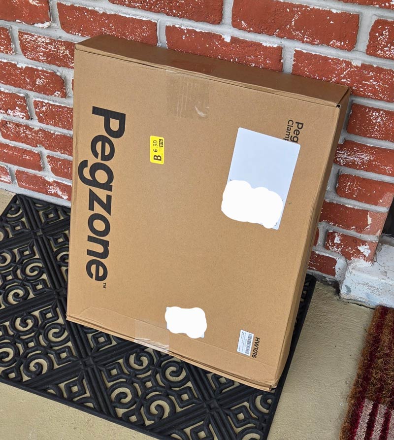 My new Pegboard just arrived.. glad my neighbors all know I'm into pegging now