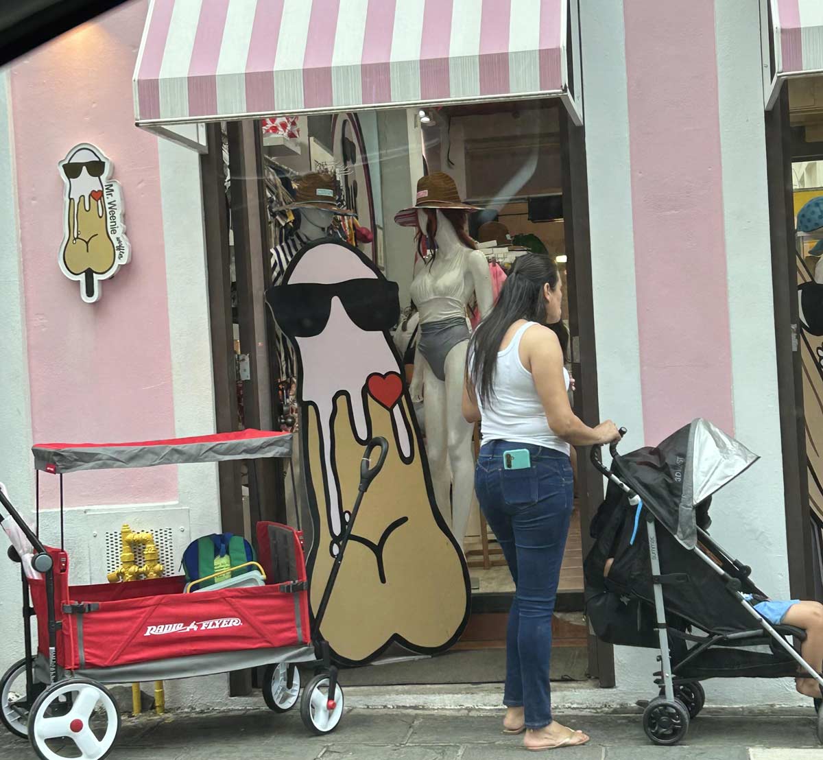 My 9 and 11 year old daughters didn’t understand why we couldn’t go into this ice cream store