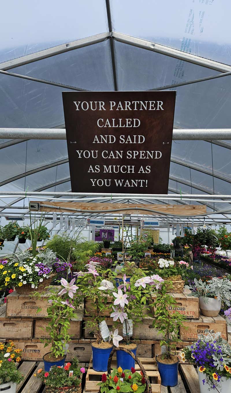 Sign at the nursery
