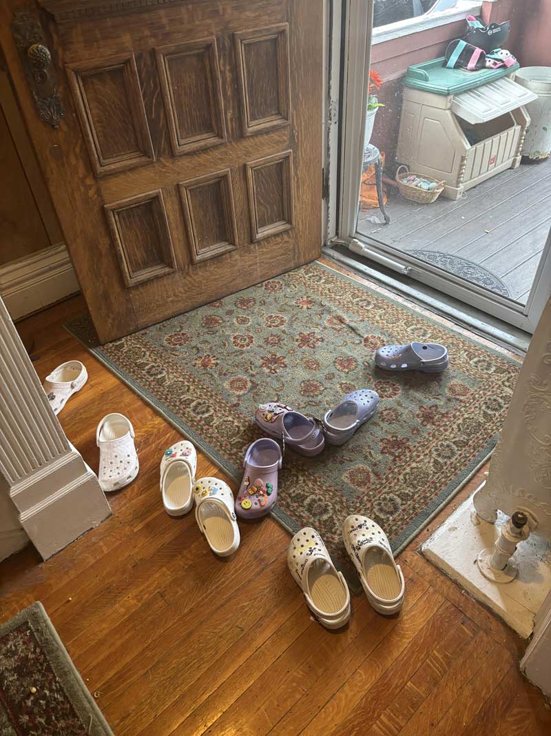 I may not have a castle with a moat, but at least my house is surrounded by crocs