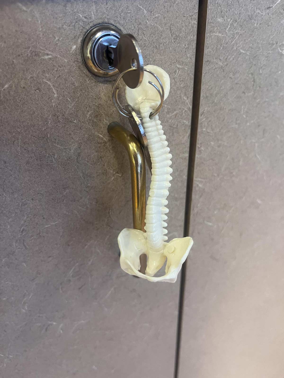 The key for the locker at the MRI place