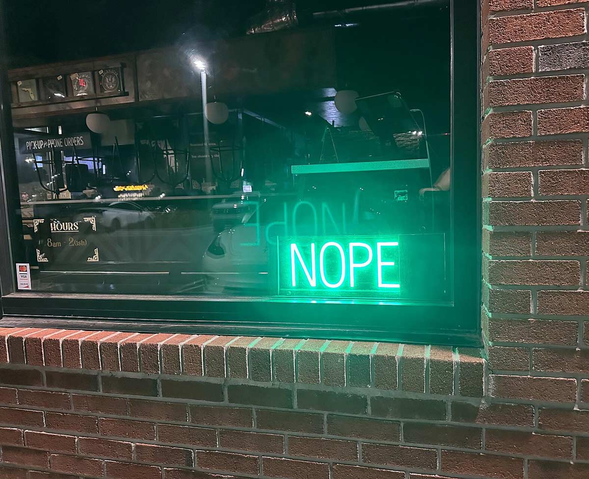 Nope, just nope