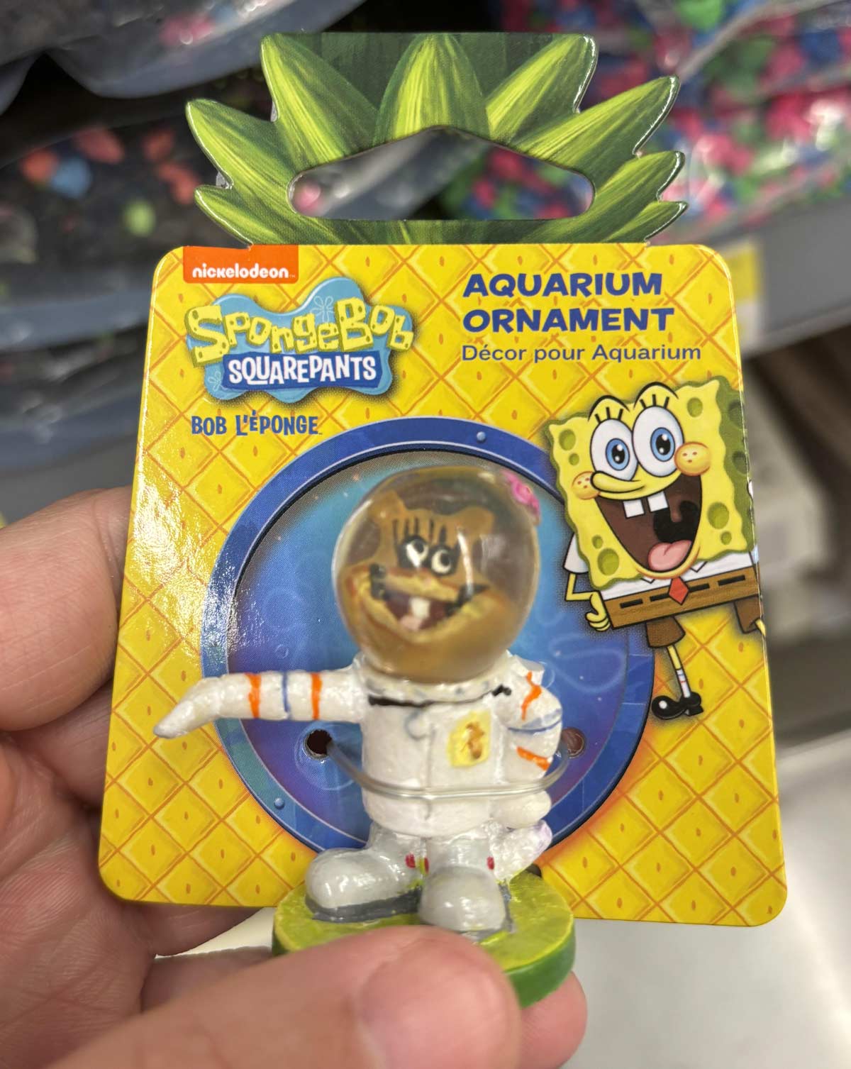 Nightmare fuel. “Sandy cheeks” aquarium ornament