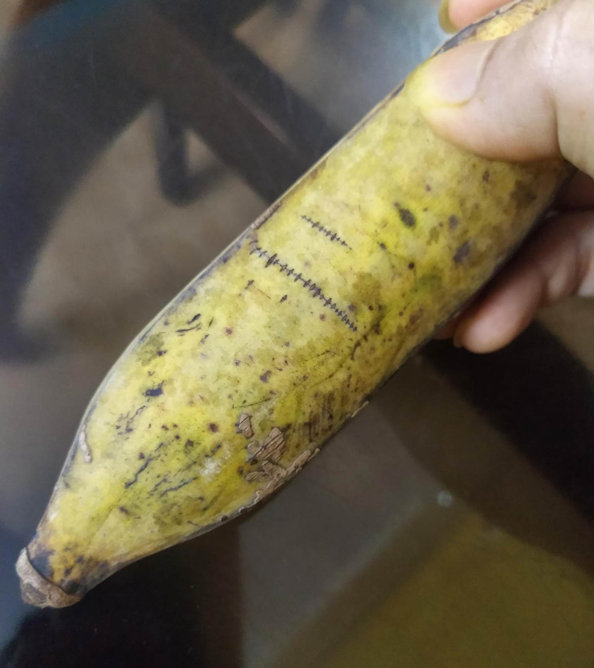 My banana looks like it's been operated on
