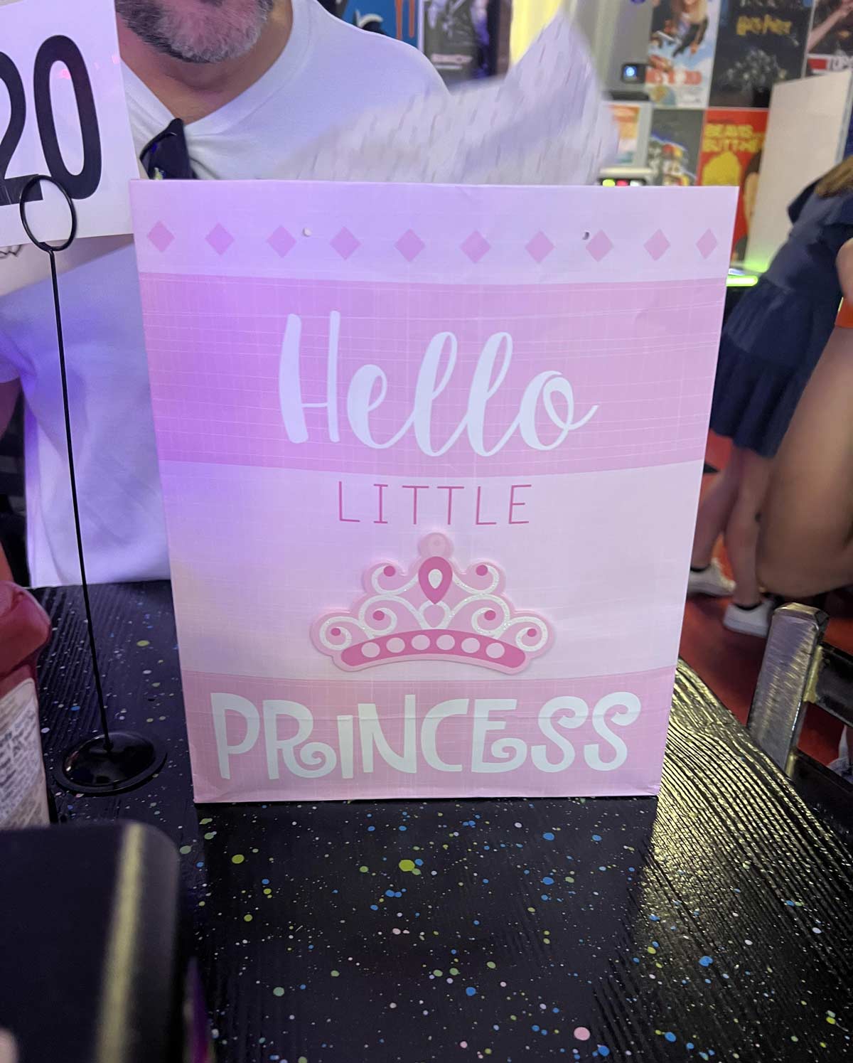 The gift bag my sister used for our dad’s 45th birthday yesterday