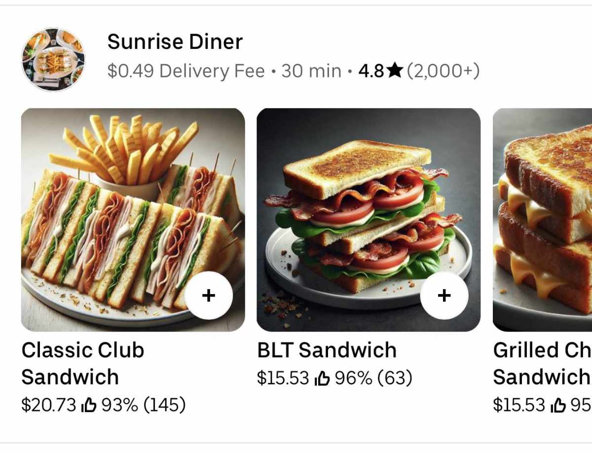 Diner near me uses AI generated images for their food pictures