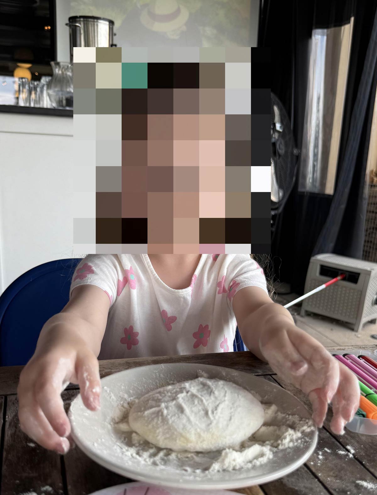 This restaurant gives kids a lump of pizza dough to play with while they wait for their food