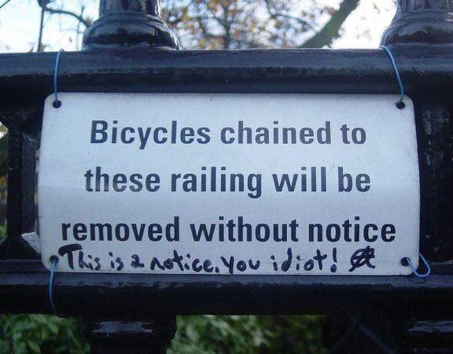 A notice that there will be no notice