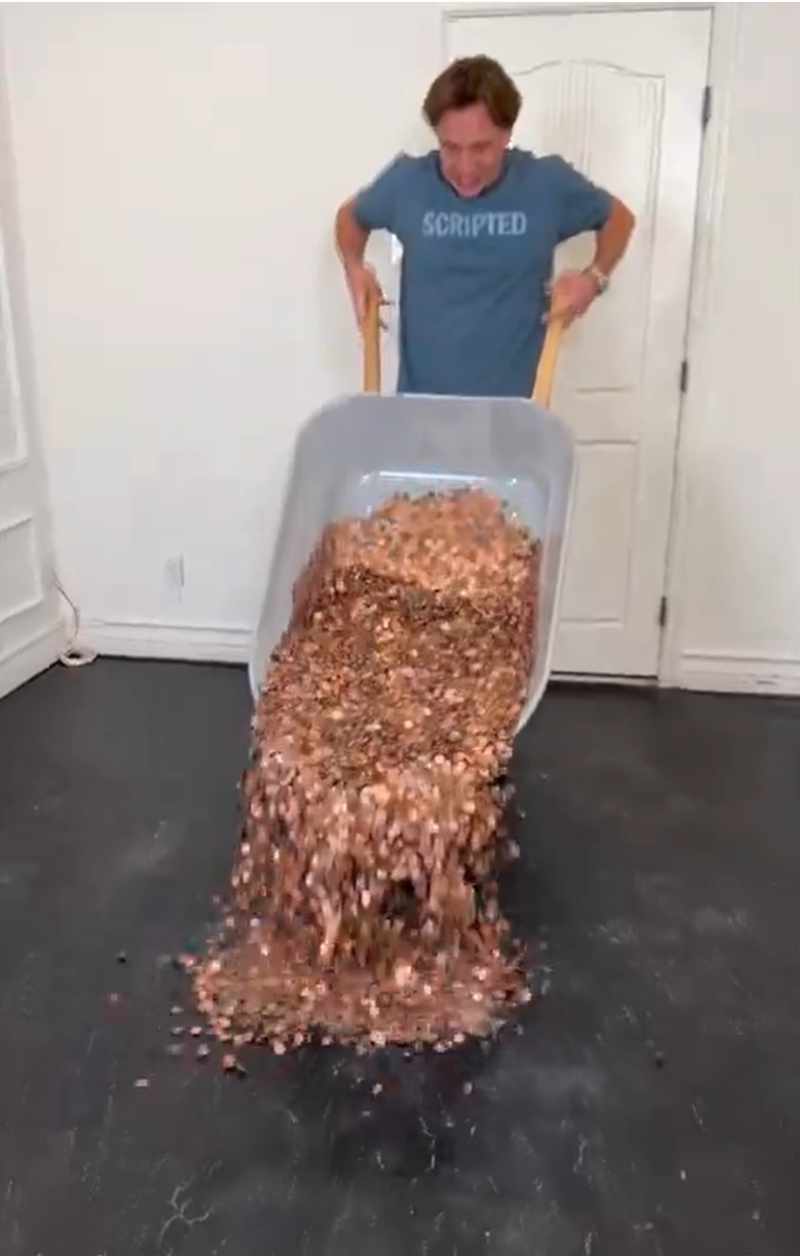 Floor made of pennies