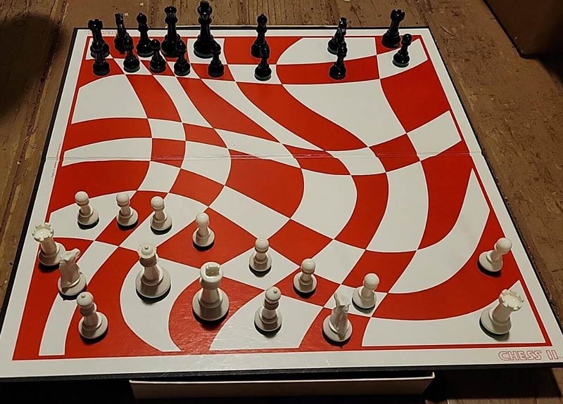 The Perfect Chess board to play on on a rocking boat