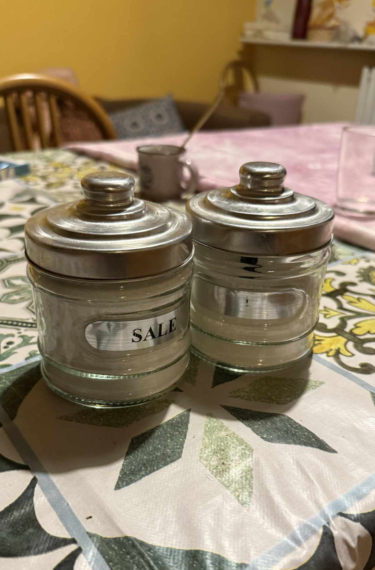 My gf has two almost identical containers in her pantry. One says salt and the other is faded. Just put the other one in my coffee and turns out it’s also salt