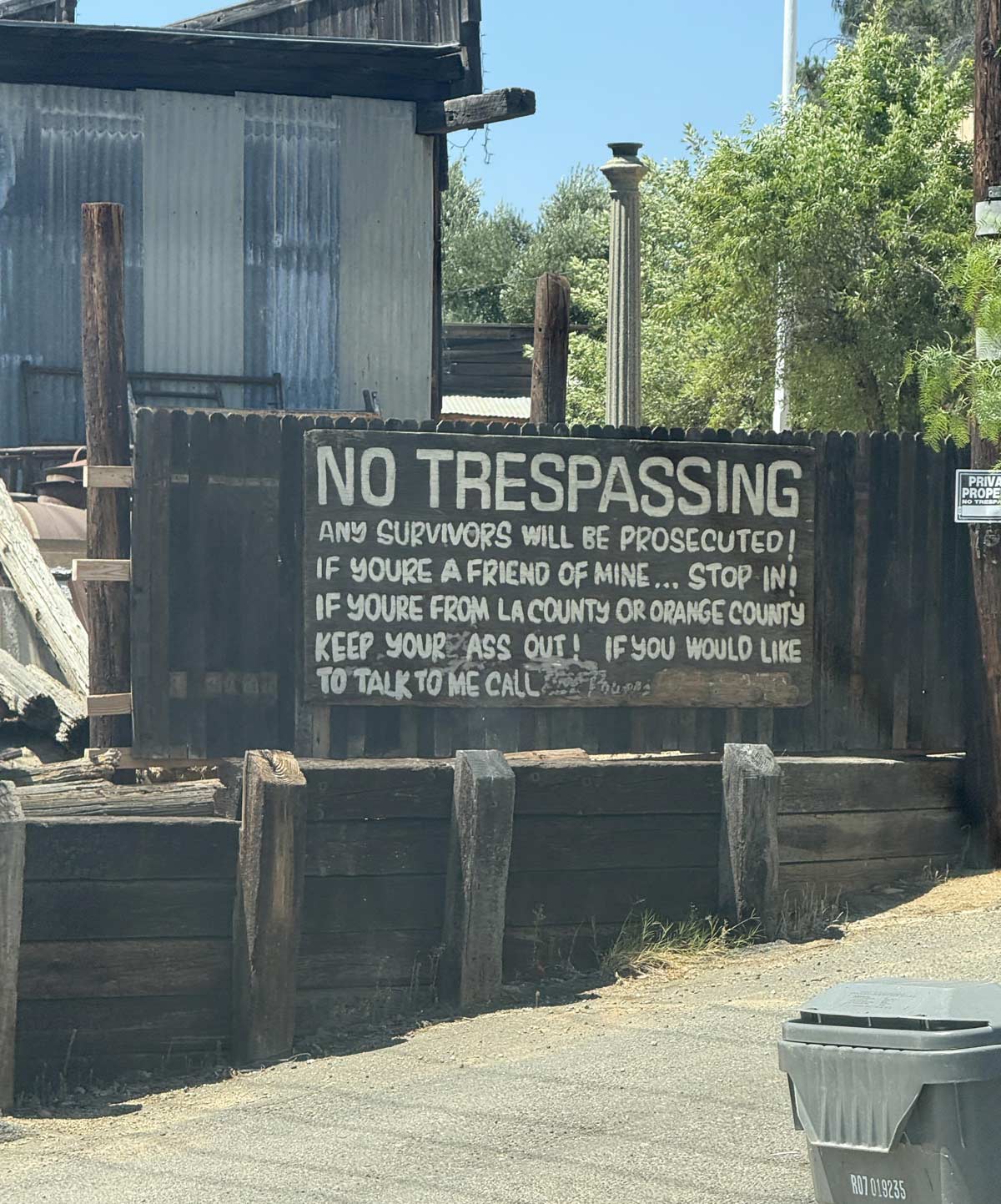 This sign in front of a house I pass by on my way to work