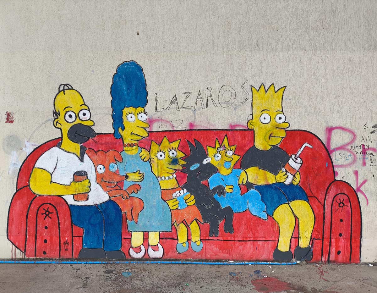 This terrible Simpsons graffiti I saw in Vlorë, Albania